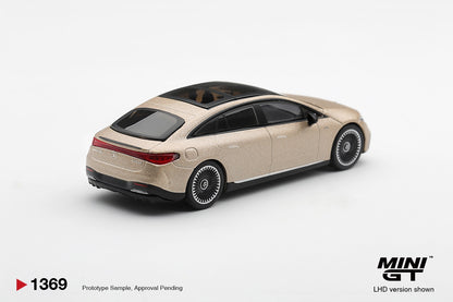 * PRE ORDER * MINI GT #1689 1/64  Mercedes-AMG EQS 53 Gold (RHD)