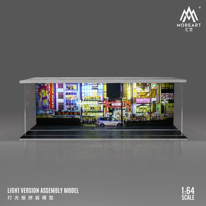 MoreArt 1:64 city street themed lighting version assembled scene model