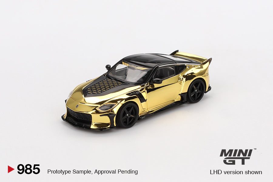 MINI GT #985 1/64 Nissan Z VeilSide FFZ400 Gold Chromen (LHD) - CHINA BOX VERSION