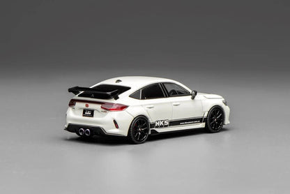 Motorhelix 1/64 Honda Civic Type R (FL5) HKS Livery Championship White M65319