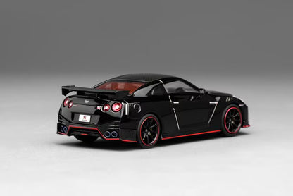 MOTORHELIX 1/64 Nissan GT-R NISMO (R35) Special Edition 2022 Meteor Black Flake Pearl - M63524