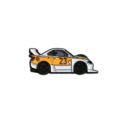 Leen Customs Pin Badge LB-Super Silhouette S15 SILVIA White/Yellow