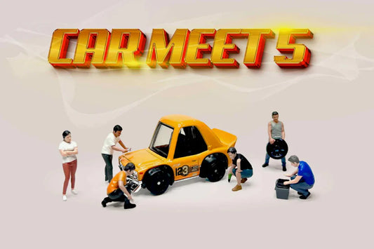 AMERICAN DIORAMA  1/64 Figure Set : Car Meet 5 AD-2432