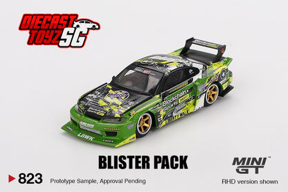 MINI GT #823 1/64 Nissan LB-Super Silhouette S15 SILVIA #555 V2 2024 Formula Drift Japan (RHD)  ( BLISTER PACK )