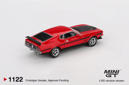 MINI GT #1122 1/64 Ford Mustang Mach1 1971 Race Red (LHD)