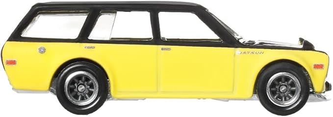 HOT WHEELS BOUEVARD DATSUN 510 WAGON YELLOW WITH BLACK TOP