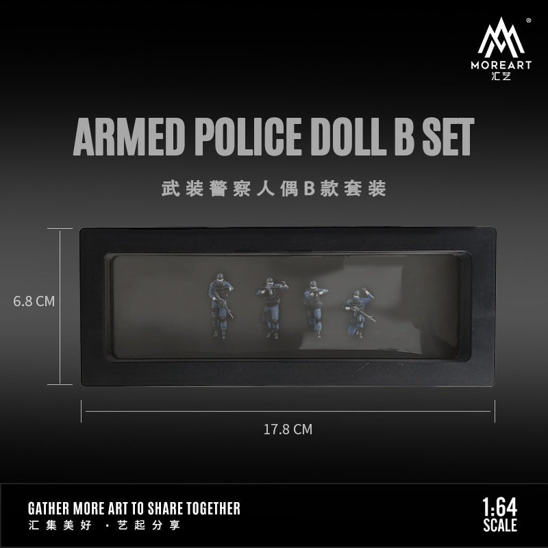 MoreArt 1/64 ARMED POLICE DOLL SET B