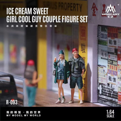MOREART 1/64 ICE CREAM SWEET GIRL COOL GUY COUPLE FIGURE SET MO223093