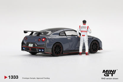 * PRE ORDER * MINI GT #1333 1/64 Nissan GT-R Nismo 2024 Tsukuba Production Car Lap Record W / Matsuda Figure Tsugio Matsuda Collection (RHD)