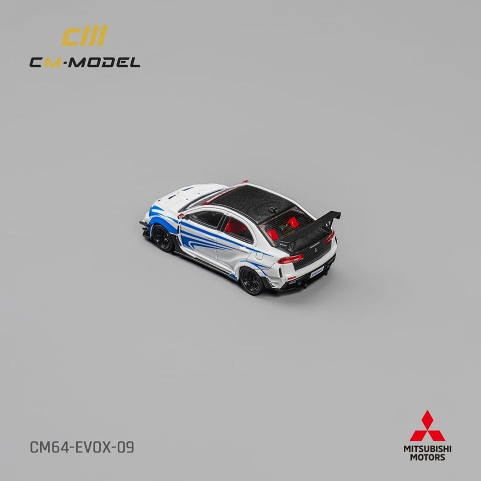 CM Model 1/64 Mitsubishi EVO X Varis White Color