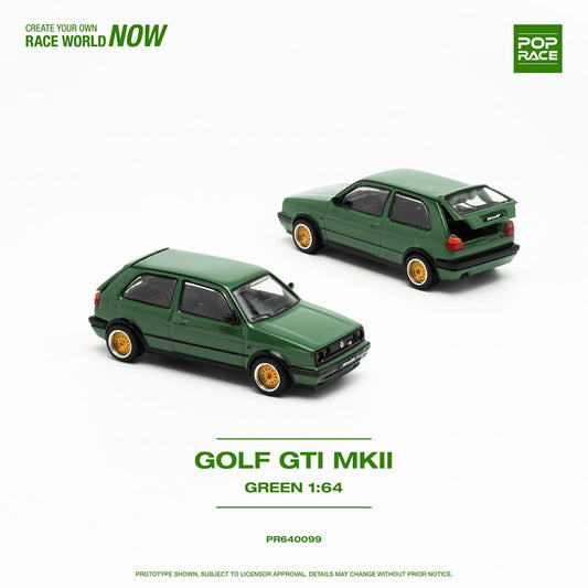 POP RACE 1/64 GOLF GTI MKII GREEN  PR640099