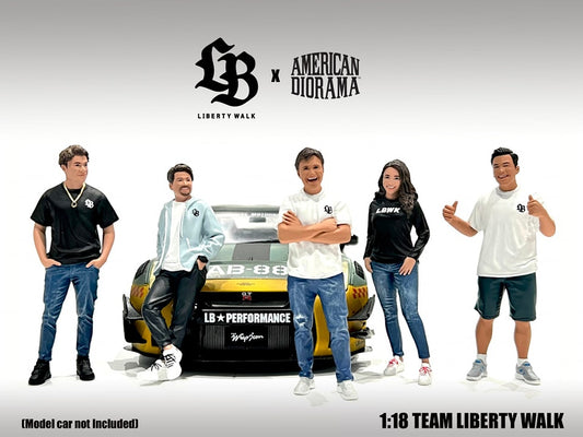 AMERICAN DIORAMA "1:18 Figure Set: Team Liberty Walk RESIN