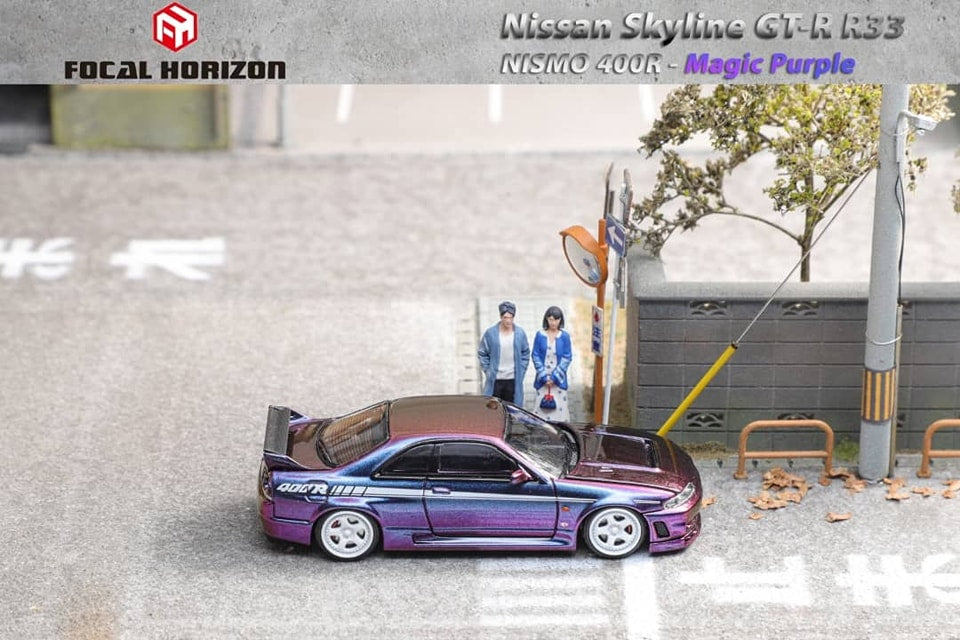 Focal Horizon FH 1/64 Diecast Model Skyline R33 GT-R, Nismo 400R Magic Purple