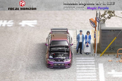 Focal Horizon FH 1/64 Diecast Model Skyline R33 GT-R, Nismo 400R Magic Purple