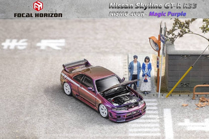 Focal Horizon FH 1/64 Diecast Model Skyline R33 GT-R, Nismo 400R Magic Purple