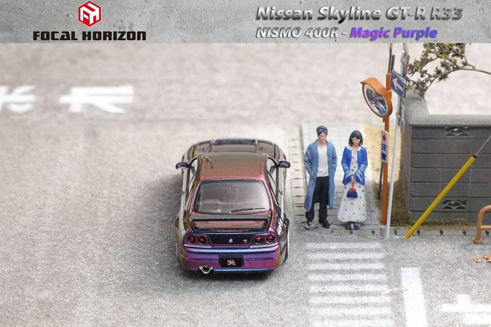 Focal Horizon FH 1/64 Diecast Model Skyline R33 GT-R, Nismo 400R Magic Purple