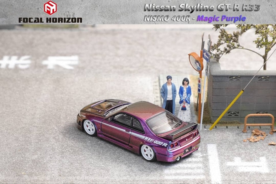 Focal Horizon FH 1/64 Diecast Model Skyline R33 GT-R, Nismo 400R Magic Purple