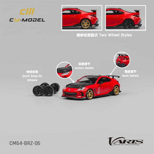 CM Model 1/64 Subaru & Varis Licensed Products BRZ Mk2 ZD8, Arising-1 Modified Red Color