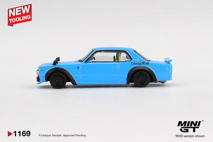 MINI GT #1169 1/64 Nissan LB★Works HAKOSUKA Baby Blue (RHD)