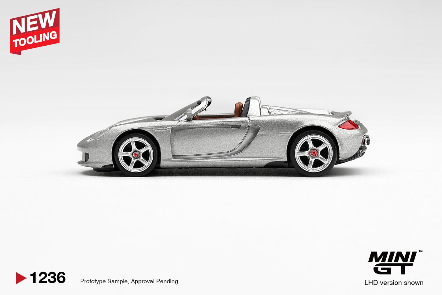 * PRE ORDER * MINI GT #1236 1/64 Porsche Carrera GT GT Silver (LHD)