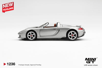 * PRE ORDER * MINI GT #1236 1/64 Porsche Carrera GT GT Silver (LHD)