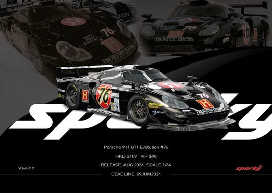 Sparky 1/64 Porsche 911 GT1 Evolution #76 (Tiny Exclusive)