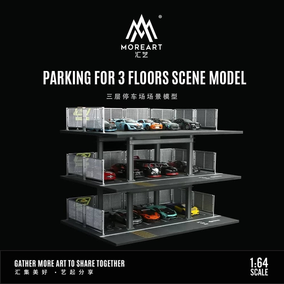 MoreArt 1:64 Assembly Diorama Three-Story Parking Lot MO921001