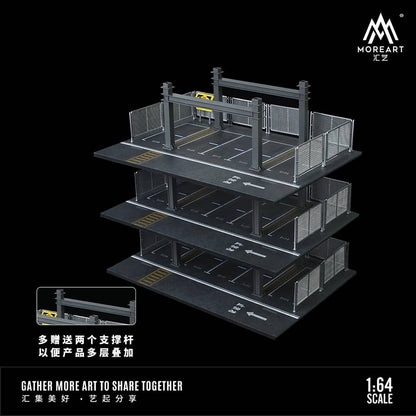 MoreArt 1:64 Assembly Diorama Three-Story Parking Lot MO921001