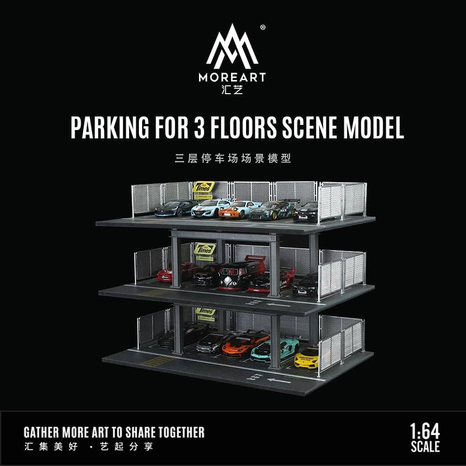 MoreArt 1:64 Assembly Diorama Three-Story Parking Lot MO921001