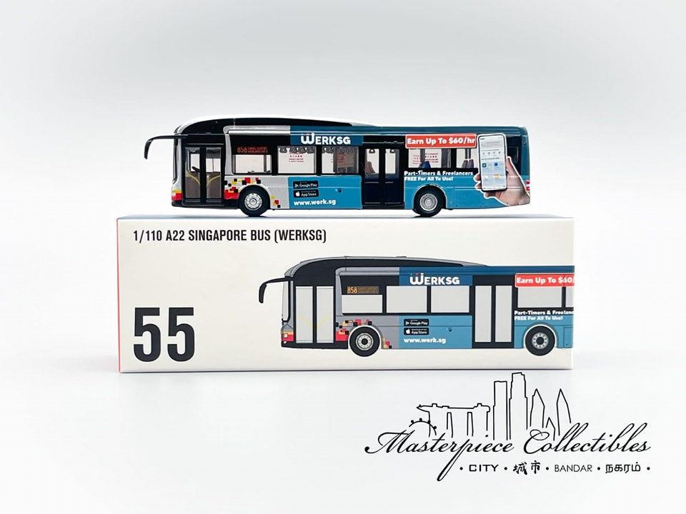 MASTERPIECE COLLECTIBLES  1/110 A22 Singapors Bus  WerkSG ad. Bus