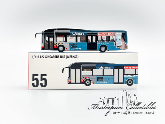 MASTERPIECE COLLECTIBLES  1/110 A22 Singapors Bus  WerkSG ad. Bus