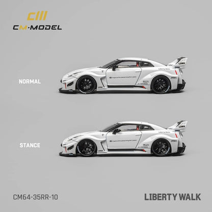 CM Model 1/64  NISSAN GT-R R35 Super Silhouette 35GT-RR 3.0 White Color