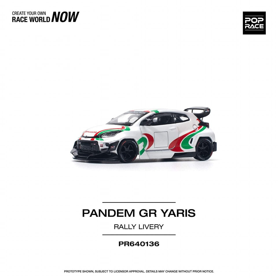 * PRE ORDER * POP RACE PANDEM GR YARIS - RALLY LIVERY  PR640136