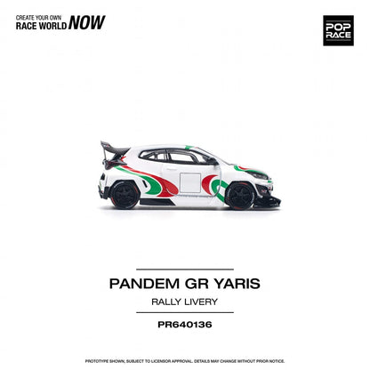 * PRE ORDER * POP RACE PANDEM GR YARIS - RALLY LIVERY  PR640136