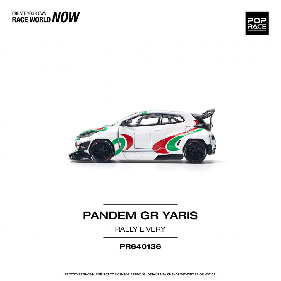 * PRE ORDER * POP RACE PANDEM GR YARIS - RALLY LIVERY  PR640136