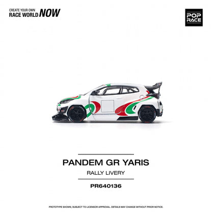 * PRE ORDER * POP RACE PANDEM GR YARIS - RALLY LIVERY  PR640136