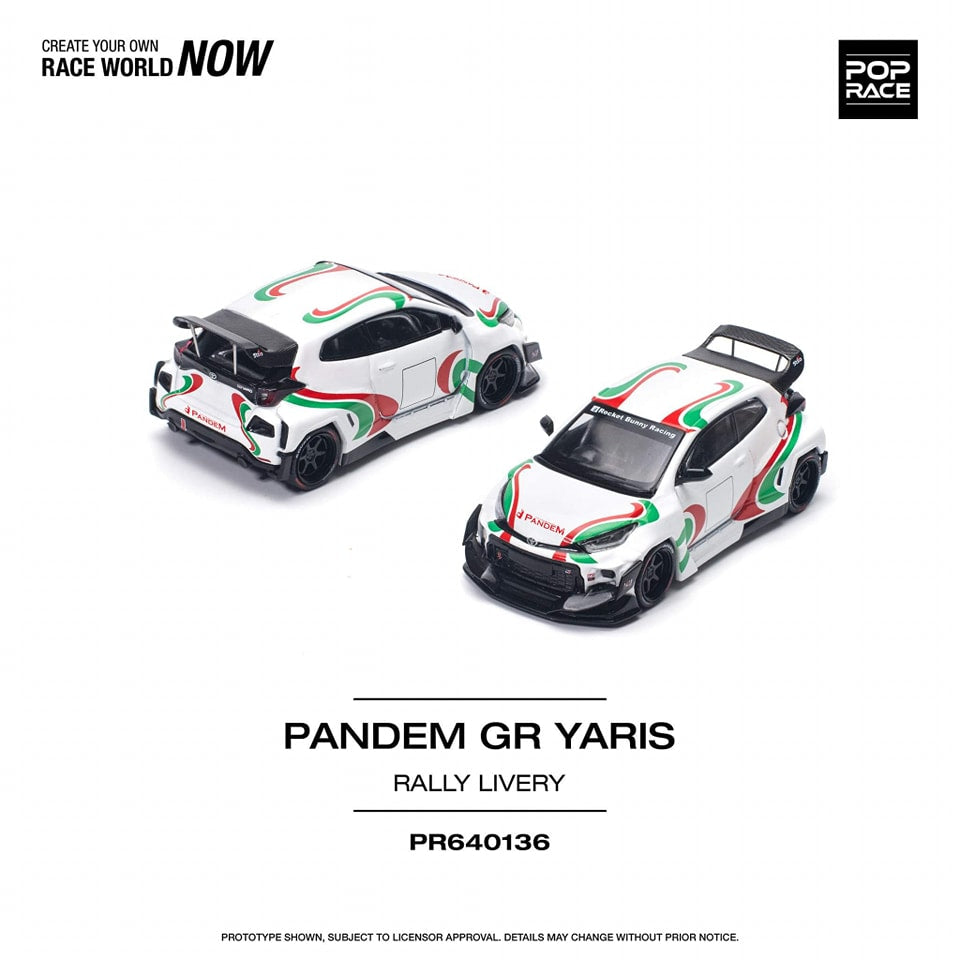 * PRE ORDER * POP RACE PANDEM GR YARIS - RALLY LIVERY  PR640136