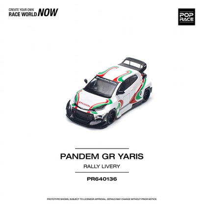 * PRE ORDER * POP RACE PANDEM GR YARIS - RALLY LIVERY  PR640136