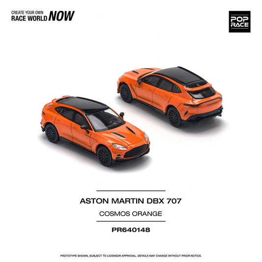 * PRE ORDER * POP RACE ASTON MARTIN DBX 707 - COSMOS ORANGE  PR640148