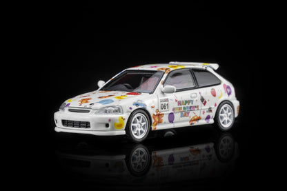 MOTORHELIX 1/64 CHILDREN DAY EXCLUSIVE RWB 993 / HONDA CIVIC TYPE R EK9