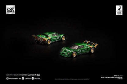 * PRE ORDER * POP RACE 1/64 PANDEM LOTUS ELISE GREEN PR640494