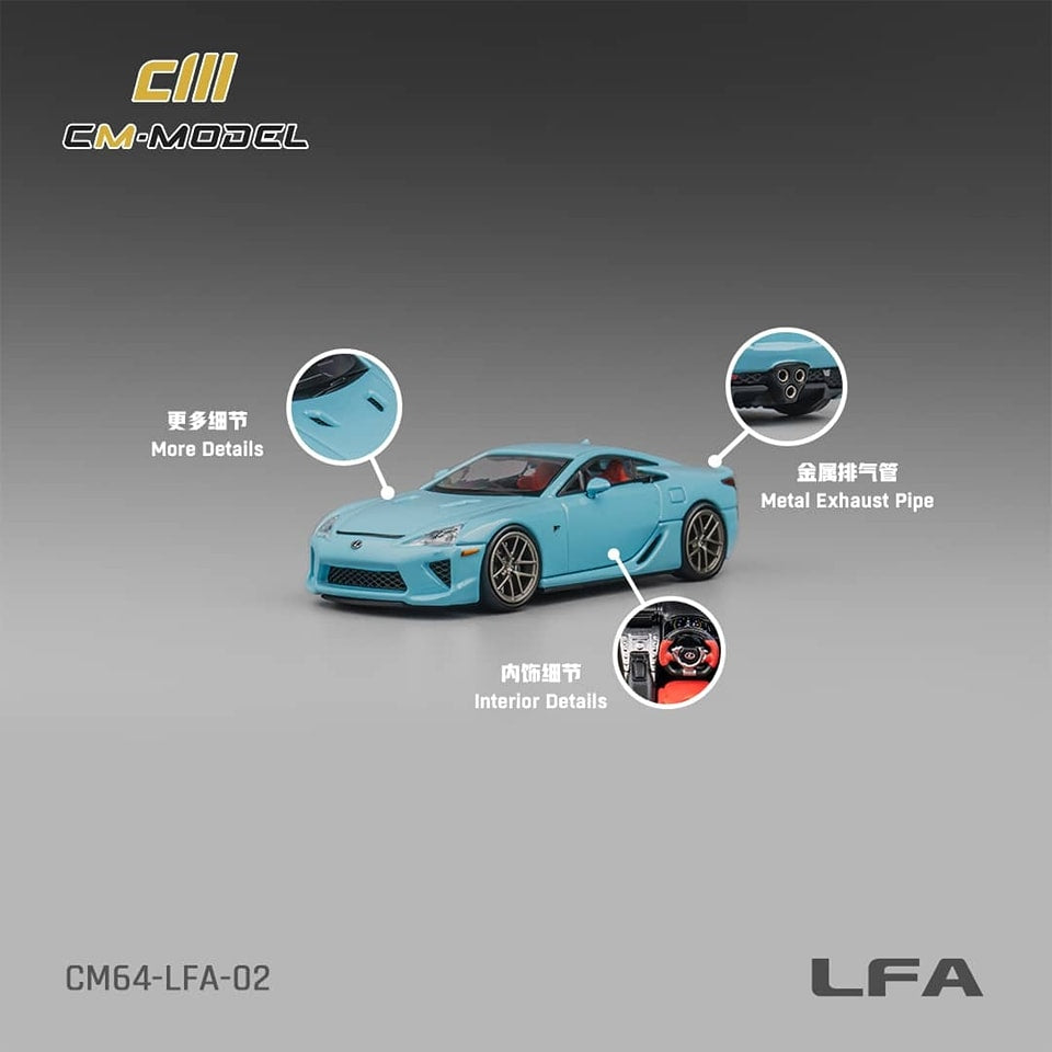 CM Model 1/64 Lexus LFA Sky Blue