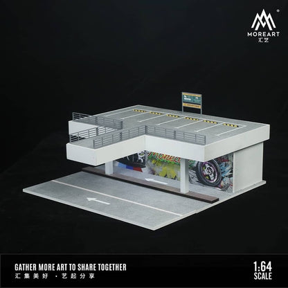 MoreArt 1:64 Assembly Diorama Outdoor Car Park Double Layered Fence Theme MO936207