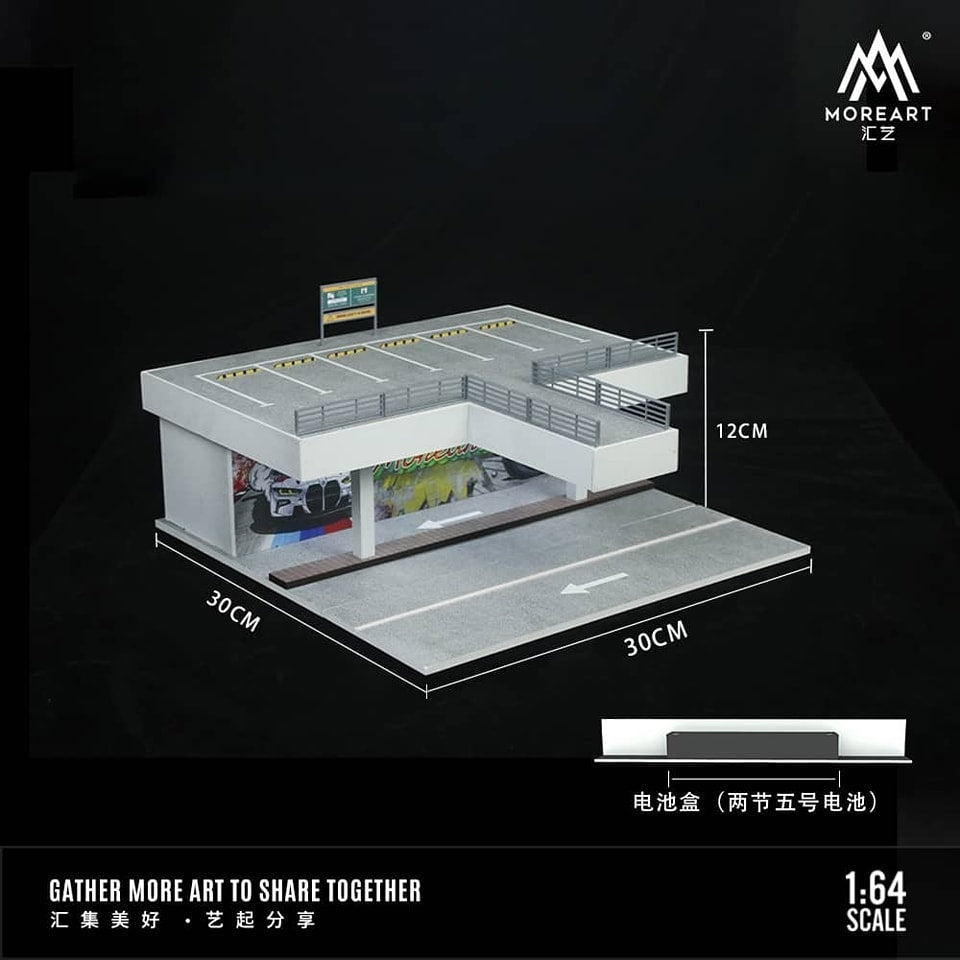 MoreArt 1:64 Assembly Diorama Outdoor Car Park Double Layered Fence Theme MO936207