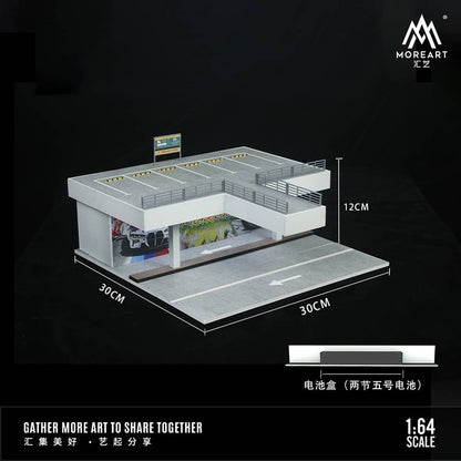 MoreArt 1:64 Assembly Diorama Outdoor Car Park Double Layered Fence Theme MO936207