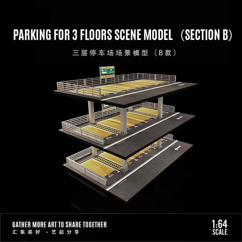 MoreArt 1:64 Assembly Diorama Three-Story Parking MO921002