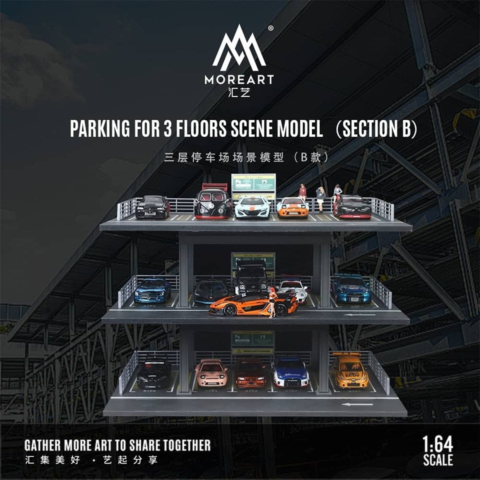 MoreArt 1:64 Assembly Diorama Three-Story Parking MO921002