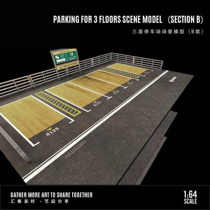 MoreArt 1:64 Assembly Diorama Three-Story Parking MO921002