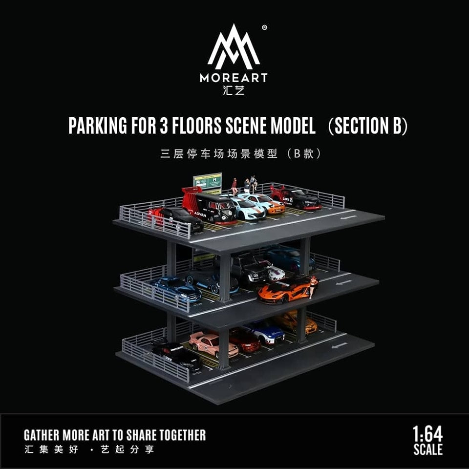 MoreArt 1:64 Assembly Diorama Three-Story Parking MO921002