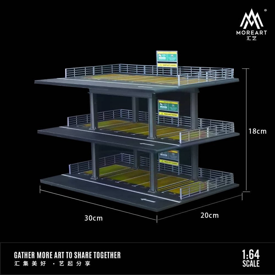 MoreArt 1:64 Assembly Diorama Three-Story Parking MO921002